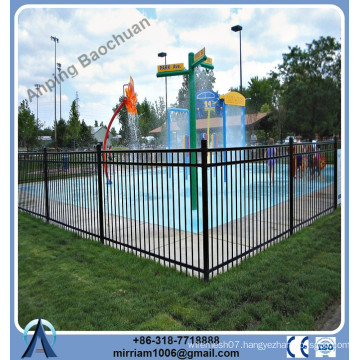 Factory price plastic spray black metal fencing with high quality
